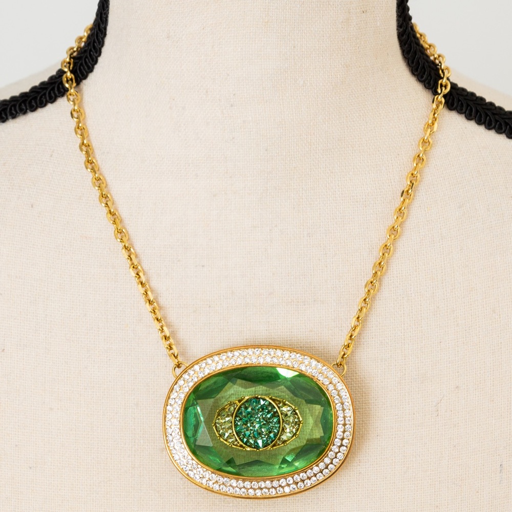 Large stone necklace evil eye necklace Real Collectibles by Adrienne